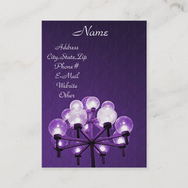 Purple Glow_ Business Card (Front)