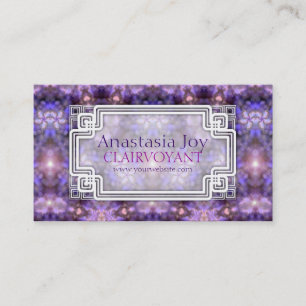 Purple Glow Energy Visionary Art Business Cards