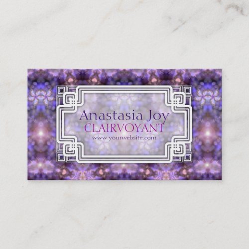 Purple Glow Energy Visionary Art Business Cards