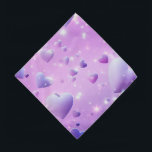 Purple Glow Heart Bandana<br><div class="desc">Purple Glow Heart Bandana | Personalized Fashion Accessory Bring a touch of dreamy charm to your outfit with this Purple Glow Heart bandana. Featuring floating lavender and purple hearts over a soft pastel background, this versatile accessory can be worn as a headband, neck scarf, or tied to a bag for...</div>