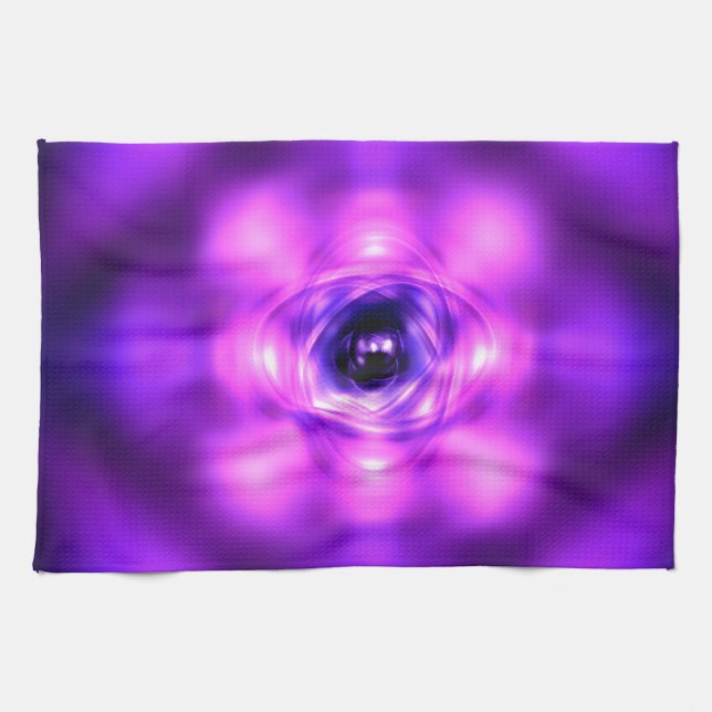 Purple glowing atom towel (Horizontal)
