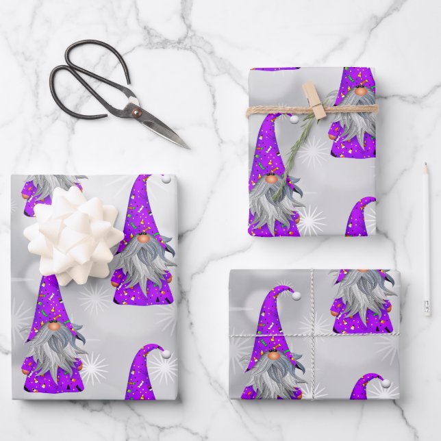 Purple Gnome   Wrapping Paper Sheets (Front)