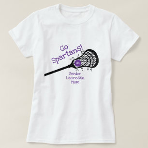 Purple Go Team Lacrosse Mom T-Shirt