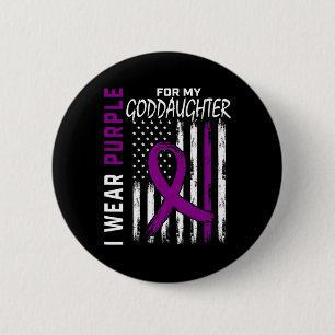 Purple Goddaughter Pancreatic Cancer Awareness Ame Button