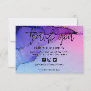 Purple Gold Abstract Watercolor Media Insert