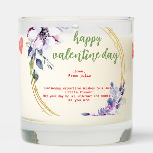 purple gold aesthetic flower valentine scented candle