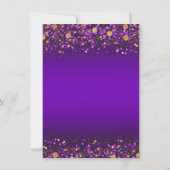 Purple Gold African American Prince Baby Shower Invitation (Back)