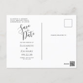 Purple Gold Agate Custom Photo Save the Date Postcard (Back)