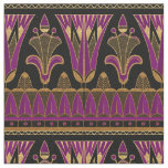 Purple Gold and Black Art Deco Fabric