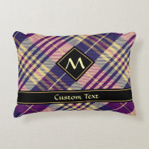 Purple, Gold and Blue Tartan Accent Pillow