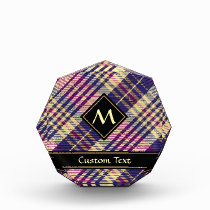 Purple, Gold and Blue Tartan Acrylic Award