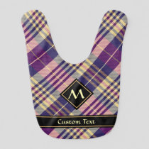 Purple, Gold and Blue Tartan Baby Bib