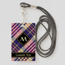 Purple, Gold and Blue Tartan Badge