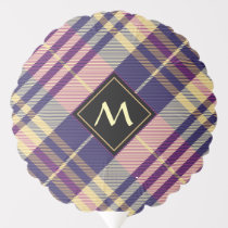 Purple, Gold and Blue Tartan Balloon