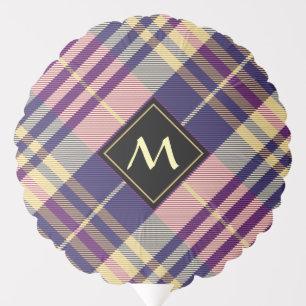 Purple, Gold and Blue Tartan Balloon