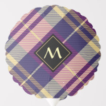 Purple, Gold and Blue Tartan Balloon