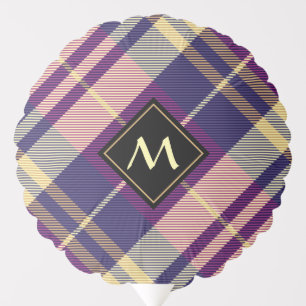 Purple, Gold and Blue Tartan Balloon
