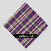 Purple, Gold and Blue Tartan Bandana