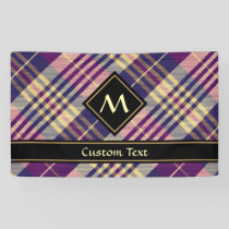 Purple, Gold and Blue Tartan Banner