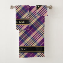 Purple, Gold and Blue Tartan Bath Towel Set