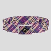 Purple, Gold and Blue Tartan Belt