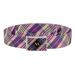 Purple, Gold and Blue Tartan Belt