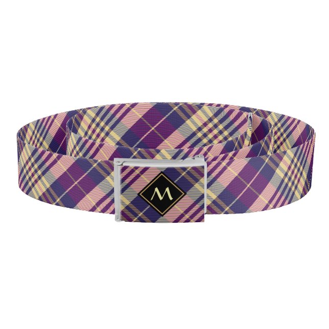 Purple, Gold and Blue Tartan Belt (Coil)
