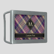 Purple, Gold and Blue Tartan Belt Buckle