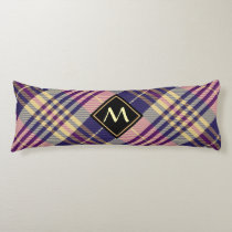 Purple, Gold and Blue Tartan Body Pillow