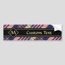 Purple, Gold and Blue Tartan Bumper Sticker