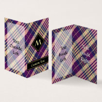 Purple, Gold and Blue Tartan Business Card