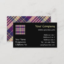 Purple, Gold and Blue Tartan Business Card