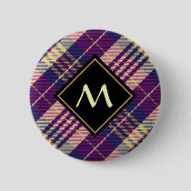 Purple, Gold and Blue Tartan Button