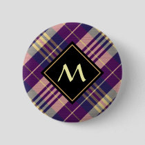 Purple, Gold and Blue Tartan Button