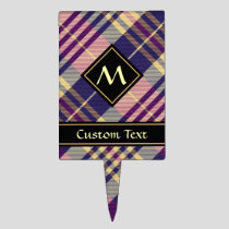 Purple, Gold and Blue Tartan Cake Topper