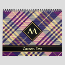 Purple, Gold and Blue Tartan Calendar