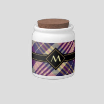 Purple, Gold and Blue Tartan Candy Jar