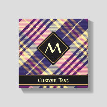 Purple, Gold and Blue Tartan Canvas Print