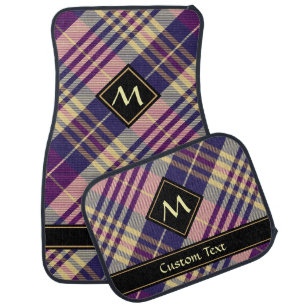 Purple, Gold and Blue Tartan Car Floor Mat