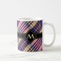 Purple, Gold and Blue Tartan Coffee Mug