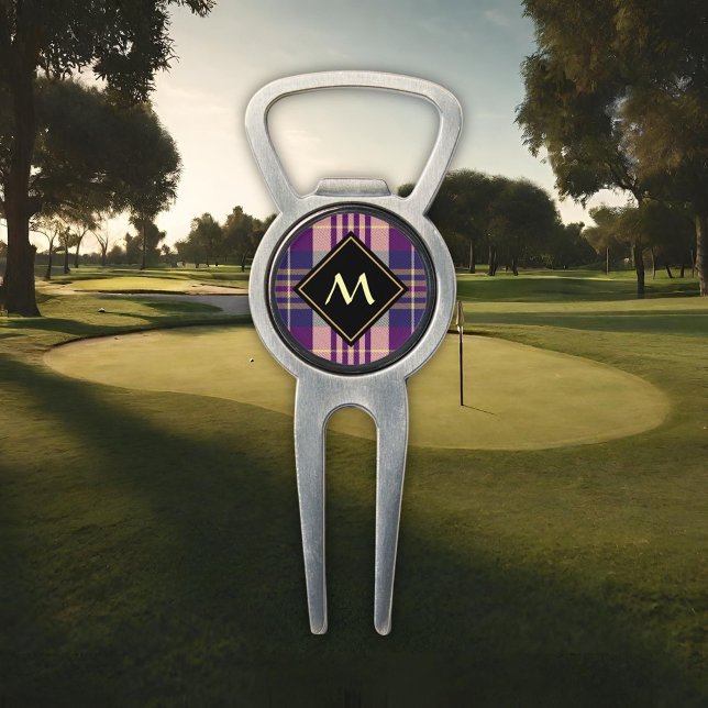 Purple, Gold and Blue Tartan Divot Tool (Creator Uploaded)