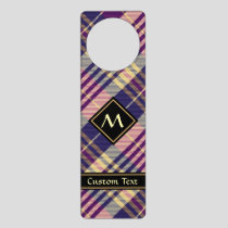 Purple, Gold and Blue Tartan Door Hanger