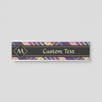 Purple, Gold and Blue Tartan Door Sign