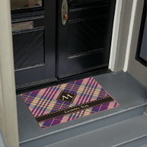 Purple, Gold and Blue Tartan Doormat