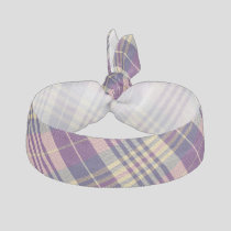 Purple, Gold and Blue Tartan Elastic Hair Tie