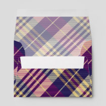 Purple, Gold and Blue Tartan Envelope