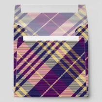 Purple, Gold and Blue Tartan Envelope