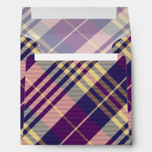 Purple, Gold and Blue Tartan Envelope