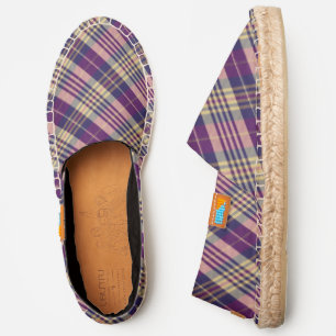 Purple, Gold and Blue Tartan Espadrilles