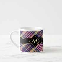 Purple, Gold and Blue Tartan Espresso Cup